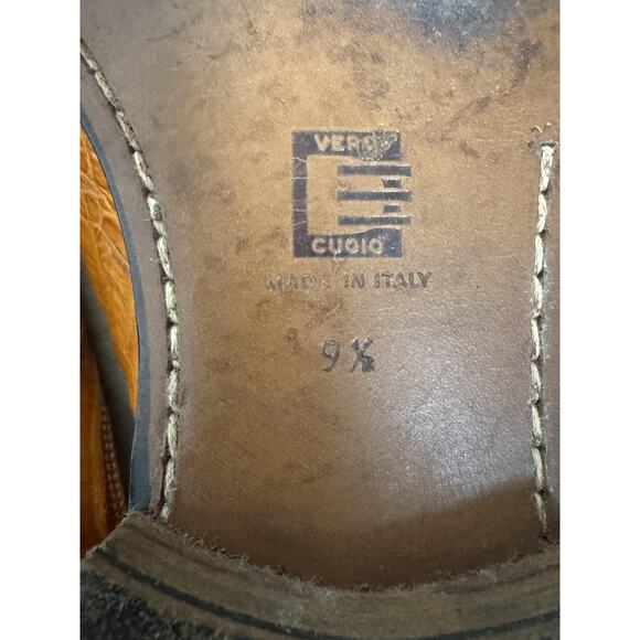 David Eden Shoes Mens Size 9.5 Made in Italy Alligator Crocodile Oxford Cap Toe main image 8